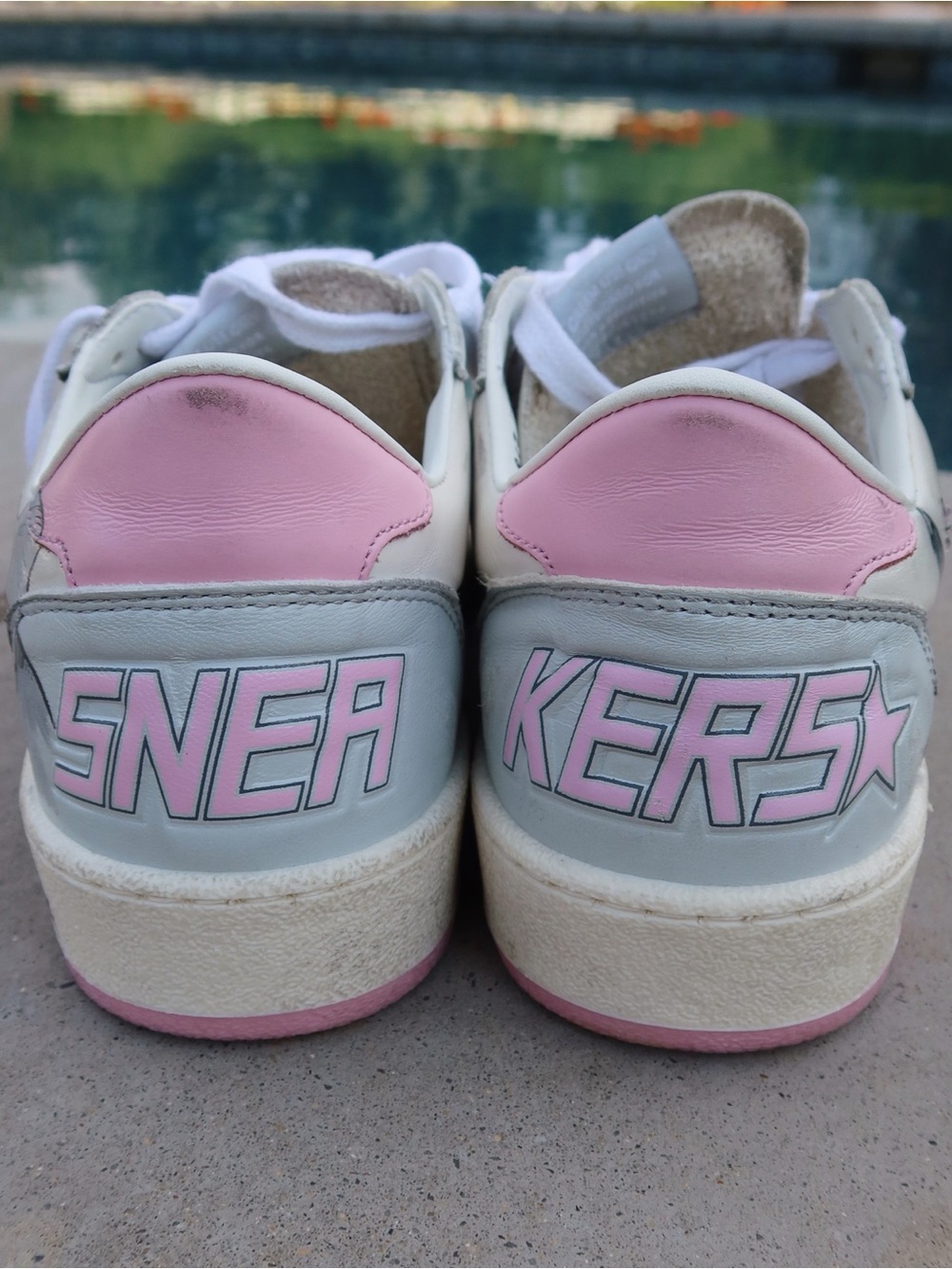 Custom pink and blue Golden Goose sneakers: Bama - Picture 4 of 4
